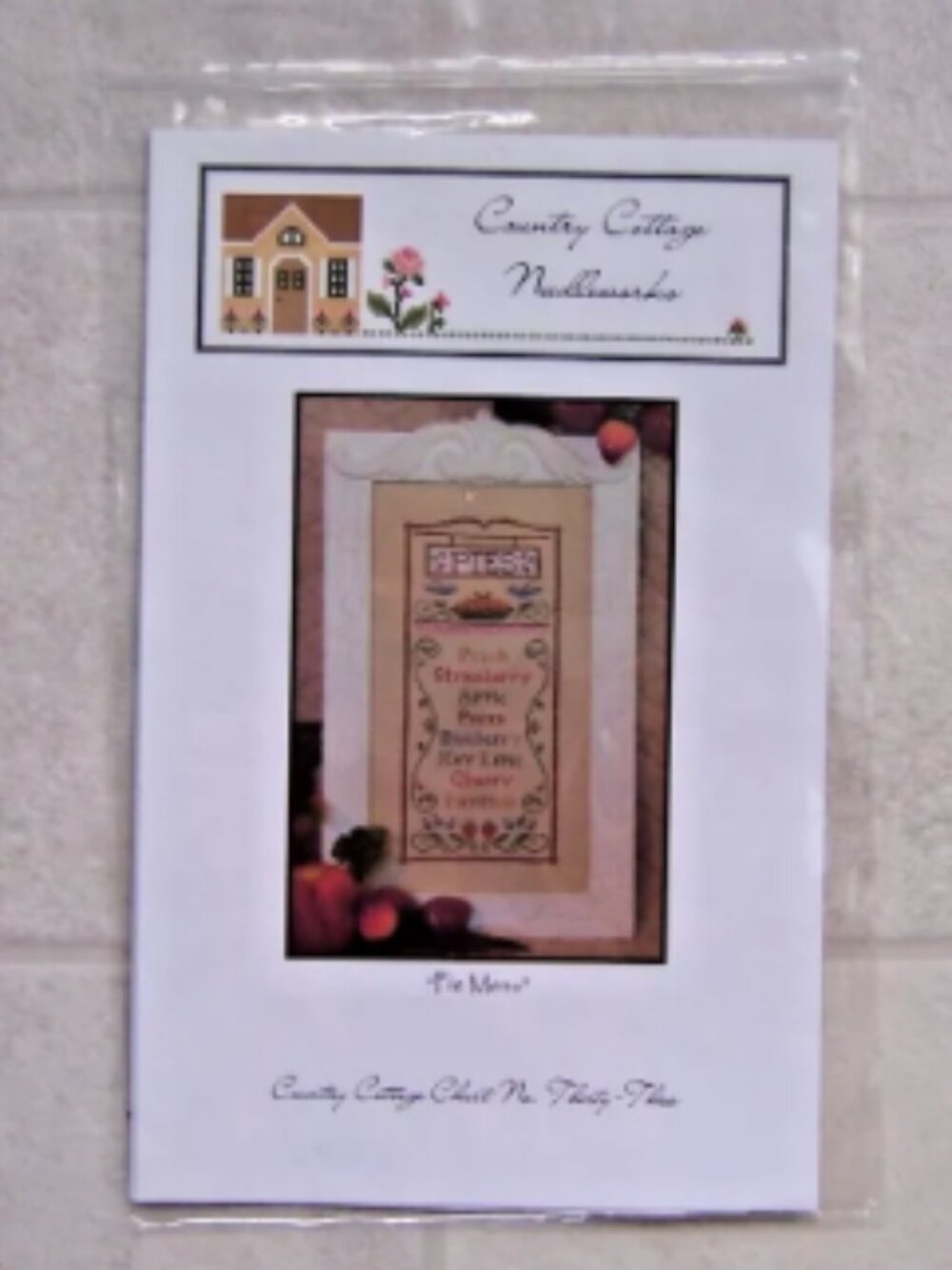 Country Cottage Needleworks Pie Menu Counted Cross Stitch Chart #33 NEW